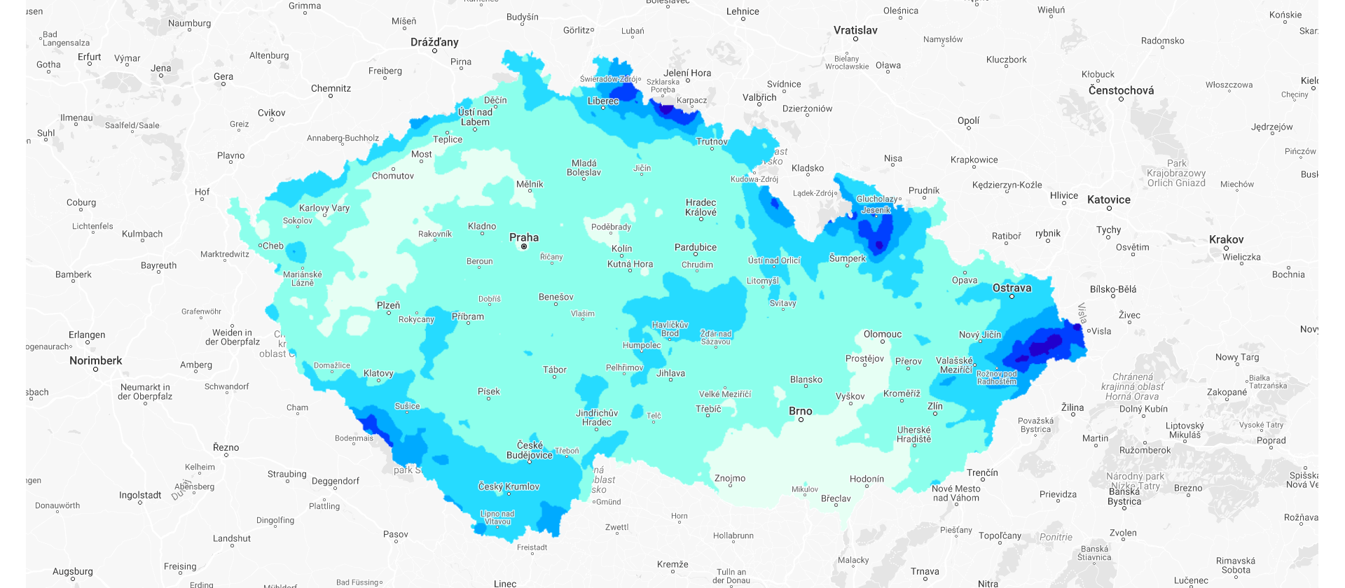 graf mapa ČR